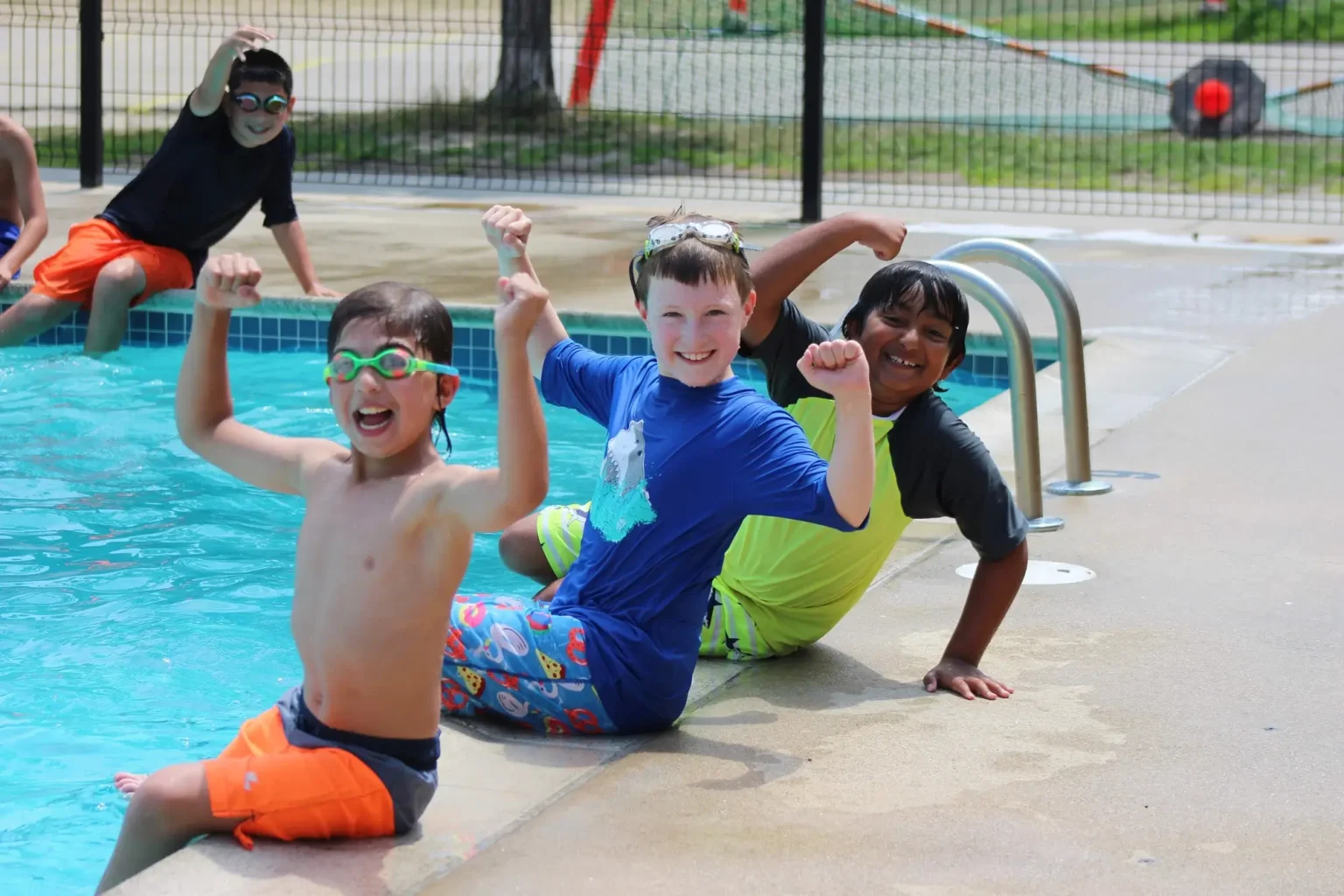 Fessenden Summer Camps kids having fun at the pool